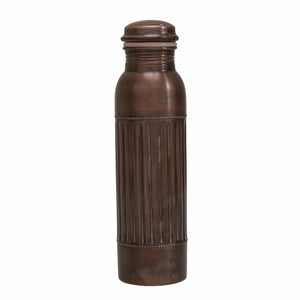 Pure Copper Water Bottle Dot Lining Antique