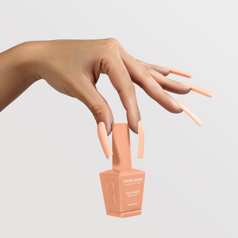 Chaun Legend gellak Peach Please op de nagel