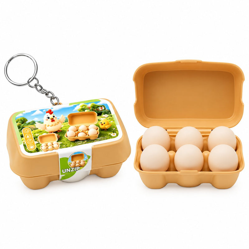 Squishy Clickers ASMR Eggs, set van 12 klikkende squishy eieren
