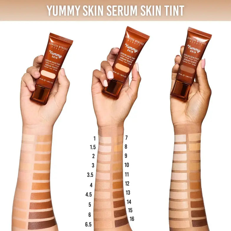 Danessa Myricks Beauty Yummy Skin Serum Skin Tint 6, lichte foundation met serum-eigenschappen, foto 4 van 6