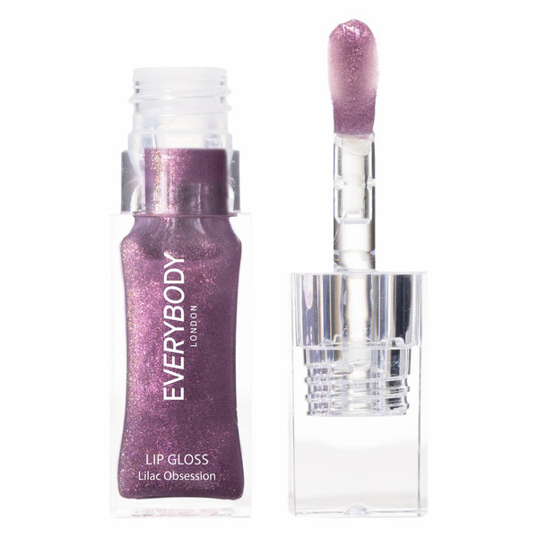 Everybody London Shimmer Lip Gloss Lilac Obsession, glanzende lipgloss met paarse glitter