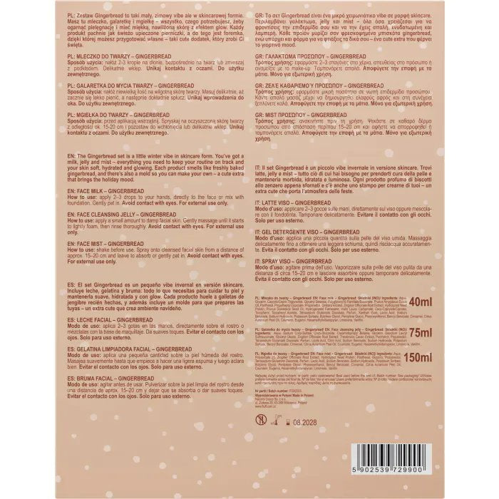 Fluff Ms Claus Bakery Gingerbread, gezichtsverzorgingsset met gingerbread geur, foto 2 van 2