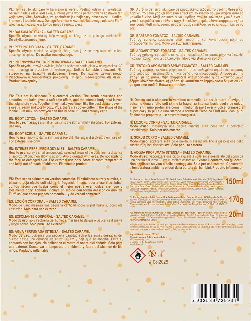Fluff Ms Claus Bakery Salted Caramel body care set, foto 2 van 2