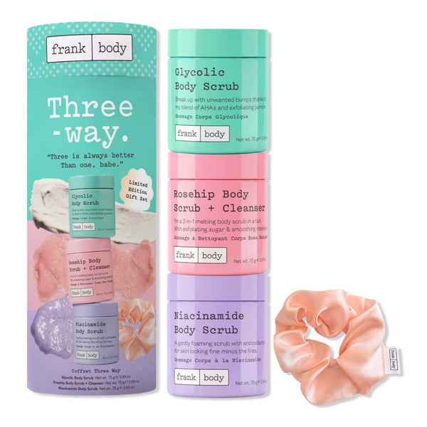 Frank Body Three-way Kit, set van drie body scrubs