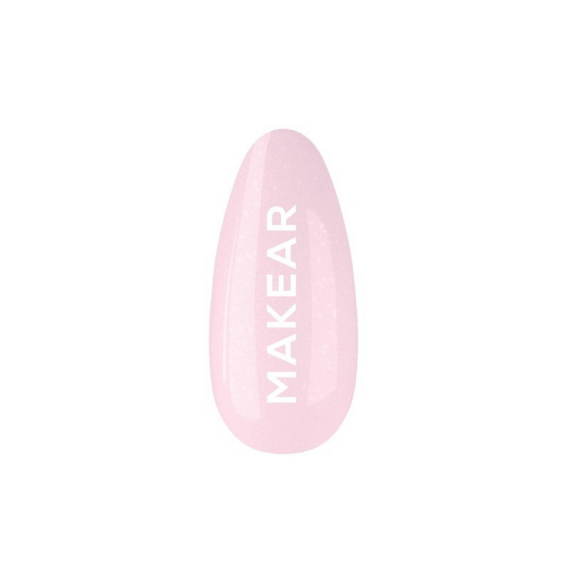Makear UV Gel Polish 641, semi-transparante roze gellak met shimmer