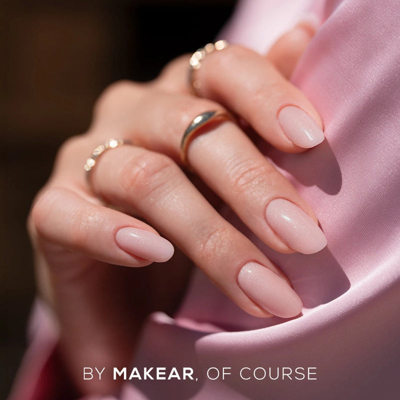 Makear UV Gel Polish 642, semi-transparante roze gellak met shimmer