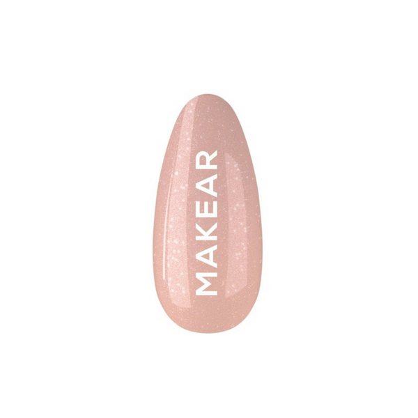 Makear UV Gel Polish 644, warme beige gellak met fijne shimmer