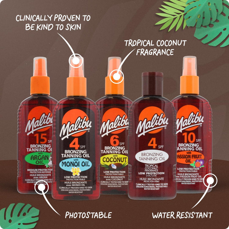 Malibu Suncare SPF 15 Bronzing Tanning Oil With Argan Oil 200 ml.