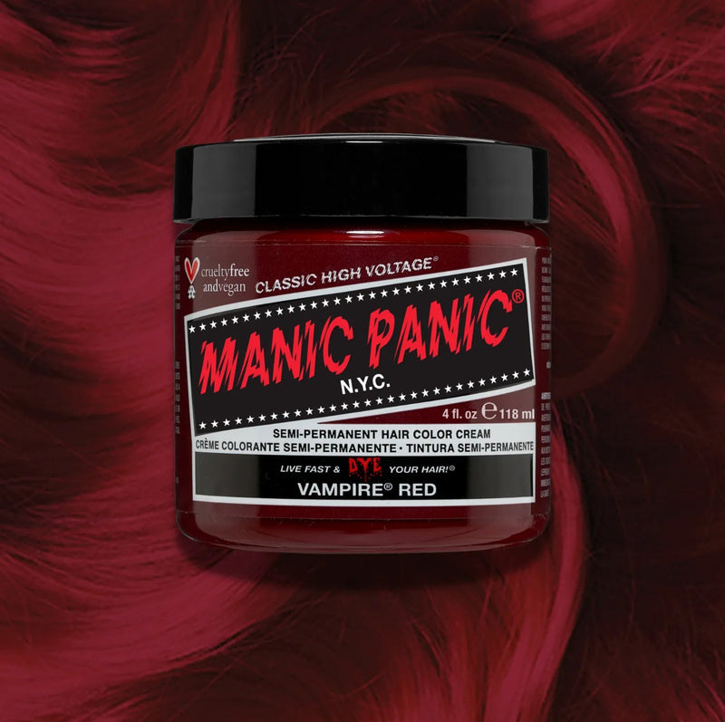 Manic Panic High Voltage Classic Cream Formula Vampire Red, dieprode semi-permanente haarverf, foto 5 van 5