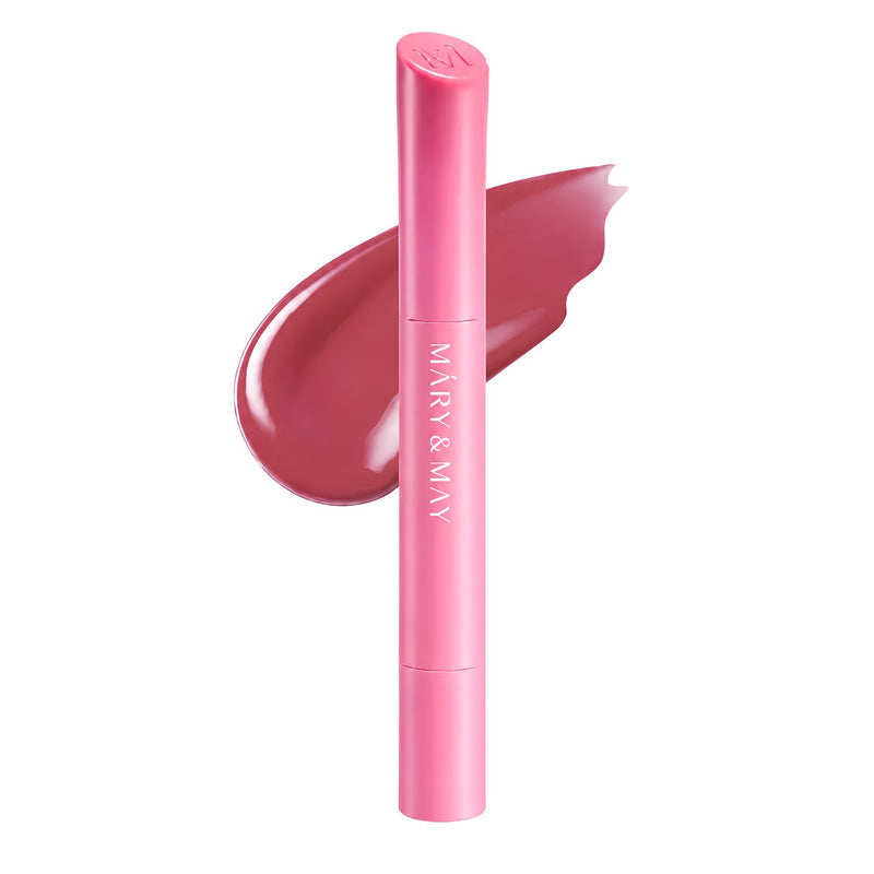 Mary & May Blooming Glow Lip 01 Peony Bouquet, roze lipgloss met glanzende finish