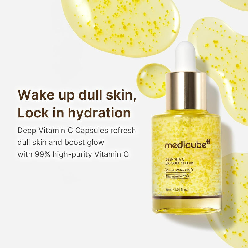 Medicube DEEP VITA C Capsule Serum, gezichtsserum met vitamine C en niacinamide voor een stralende huid