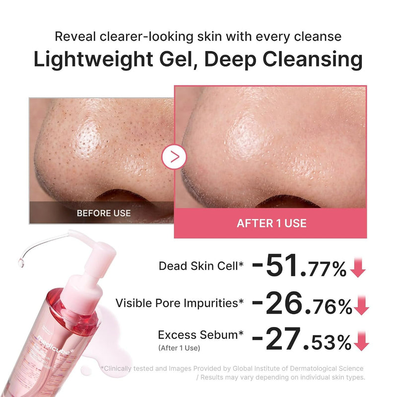 Medicube Pdrn Mild Cleansing Oil, lichte reinigingsolie voor het gezicht