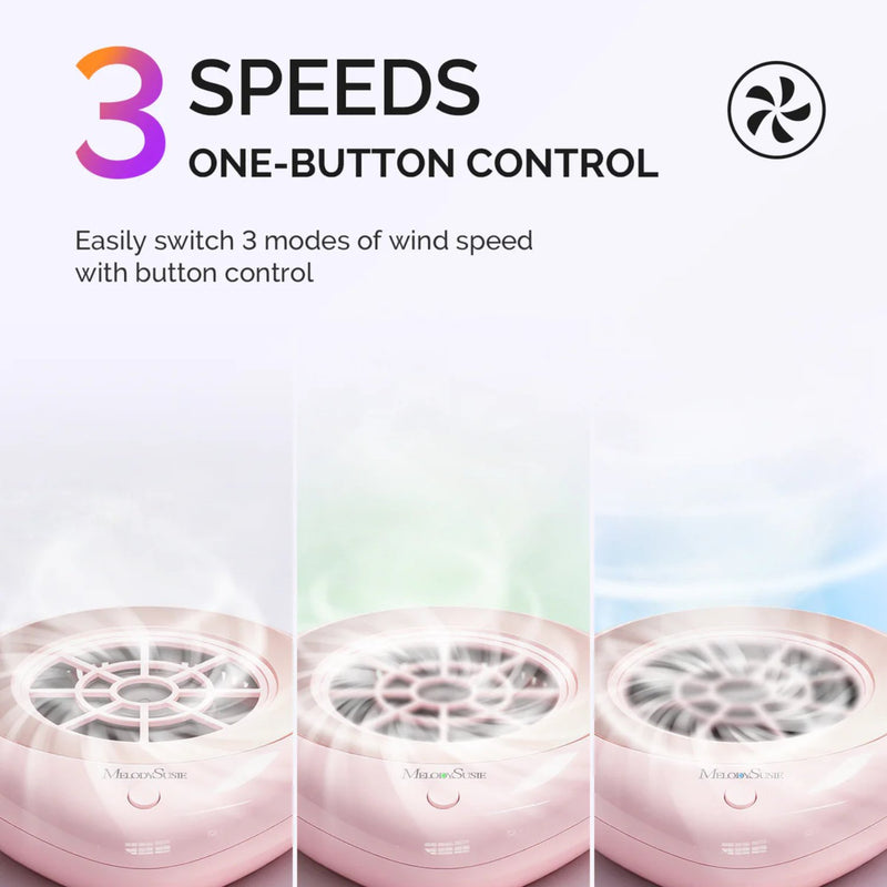 MelodySusie PProR Cordless & Rechargeable Nail Dust Collector Pink