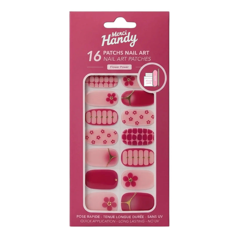 Merci Handy Nail Art Patches Flower Power