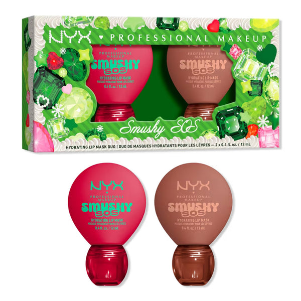 NYX Professional Makeup Bling the Halls Smushy SOS Kit, duo-set lip balsems
