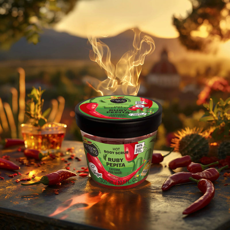 Organic Shop Body Scrub Ruby Pepita Hot Cayenne Por Favor!