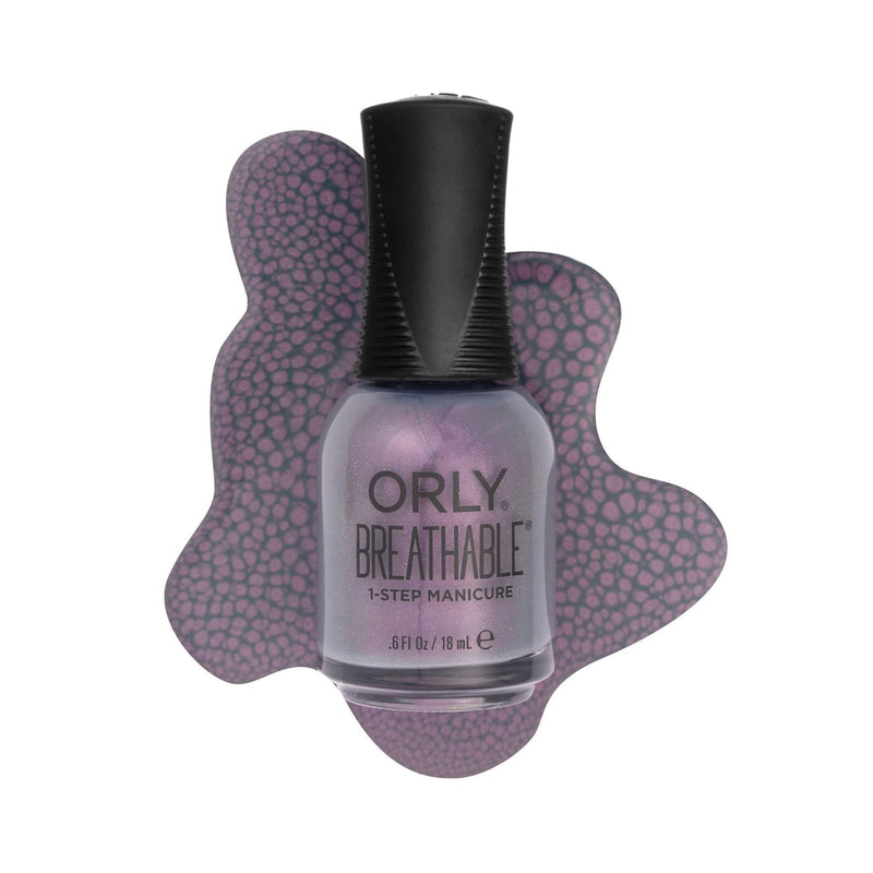 Orly Mani-festo Nail Polish Collection Cry Me A Crystal, rokerig grijze nagellak met holografische deeltjes