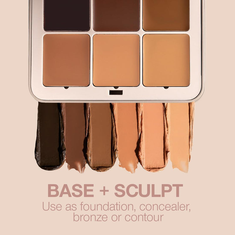 Palladio Beauty Multi Face Palette Tan To Deep, palette met 12 romige tinten voor het gezicht