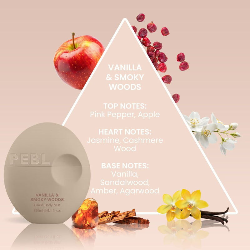 Pebl Hair & Body Mist Vanilla & Smoky Woods 6