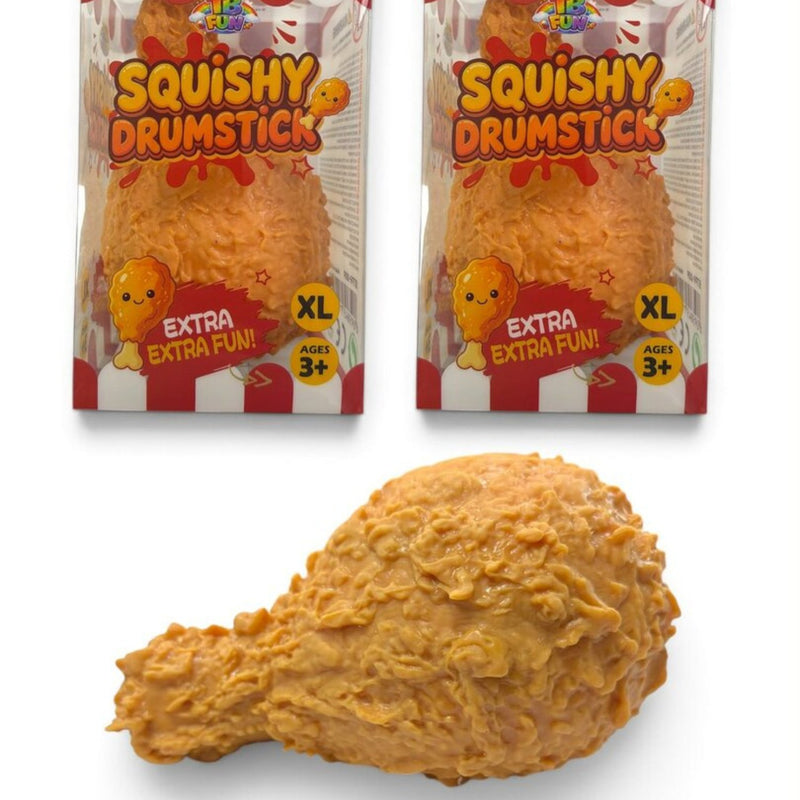 Squishy Drumstick Squishy XL, extra grote squishy in de vorm van een kippenpoot