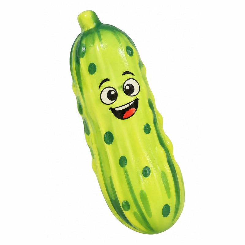 Squishy Slow Rising Pickle Squishy, slow rising squishy in de vorm van een augurk met smiley