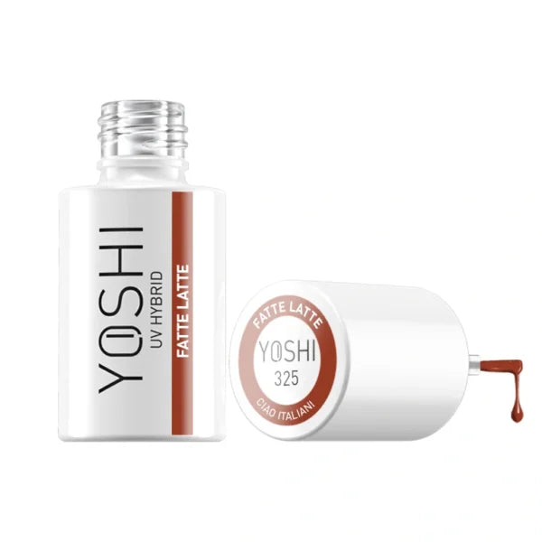 Yoshi Gel Polish UV LED 325 Fatte Latte, karamelkleurige gellak voor nagels
