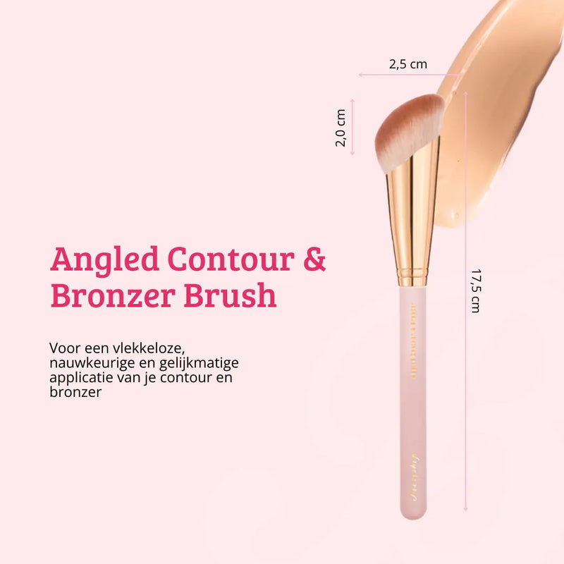 Boozyshop Soft Pink & Gold Angled Contour & Bronzer Brush