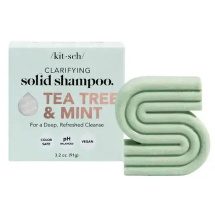 Kitsch Tea Tree & Mint Clarifying Shampoo Bar, bestverkochte clarifying shampoo van Boozyshop