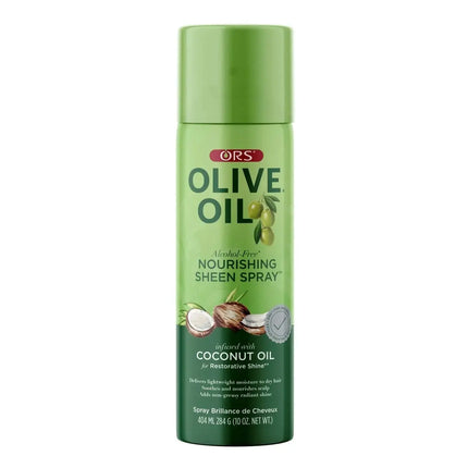 ORS Olive Oil Sheen Spray Coconut, bestverkocht curly & coily styling product van Boozyshop