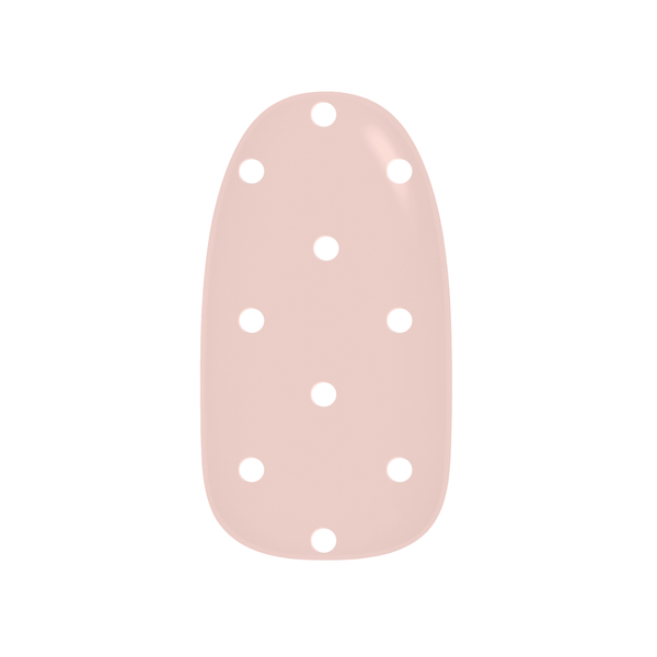 Nailo gellak stickers Dotty Darling, lichtroze met witte stipjes