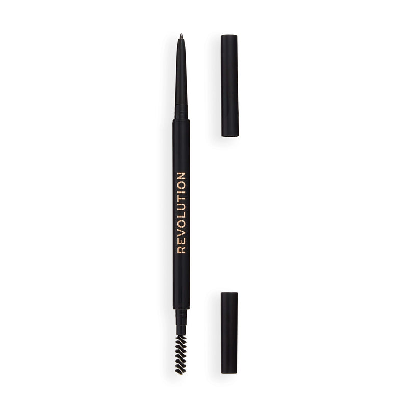 Revolution Precise Brow Pencil Warm Medium Brown, wenkbrauwpotlood met spoolie