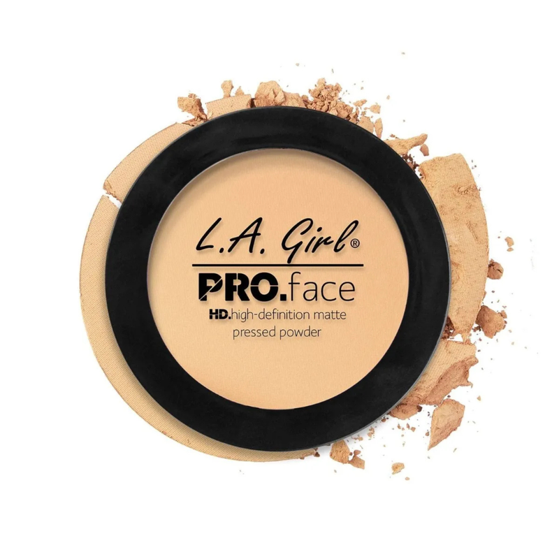 LA Girl Pressed Powder GPP604 Creamy Natural, longwearing HD poeder met oil control formule
