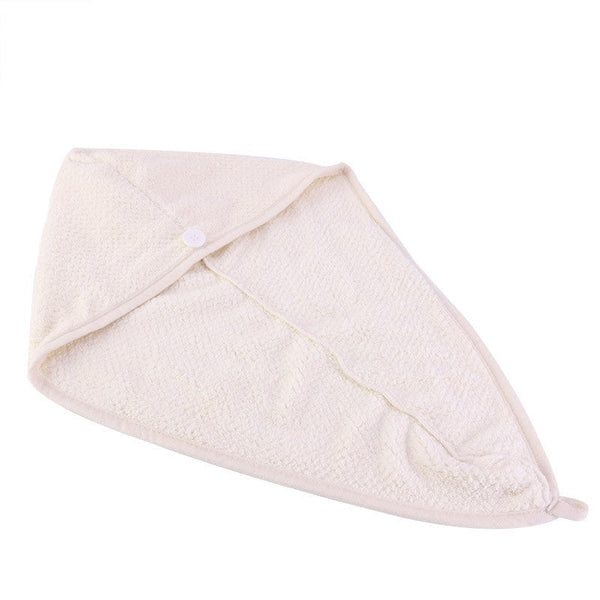 African Fabs Microfiber Hair Towel Off White 1