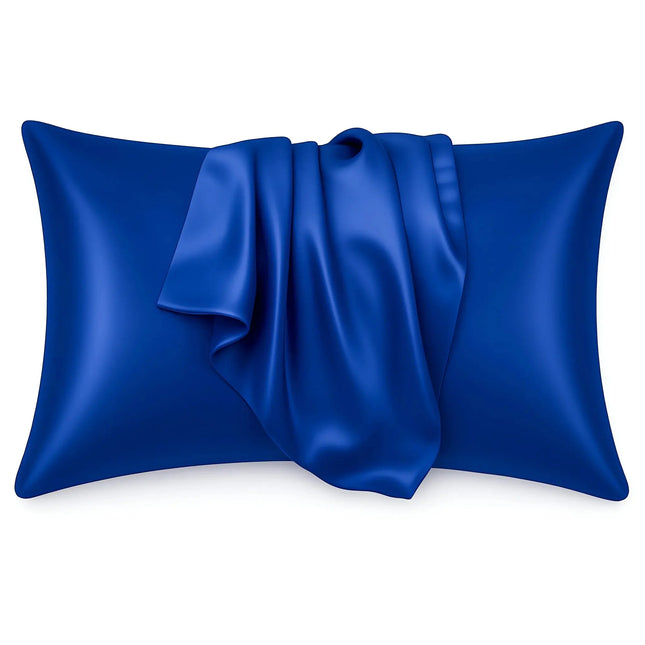 African Fabs Silky Satin Pillowcase Dark Blue