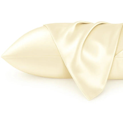 African Fabs Silky Satin Pillowcase Ivory