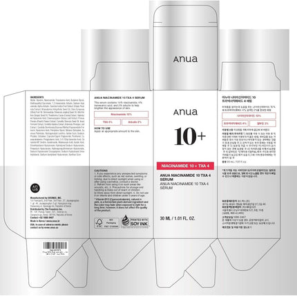 Anua Niacinamide 10% + TXA 4%  Dark Spot Correcting Serum
