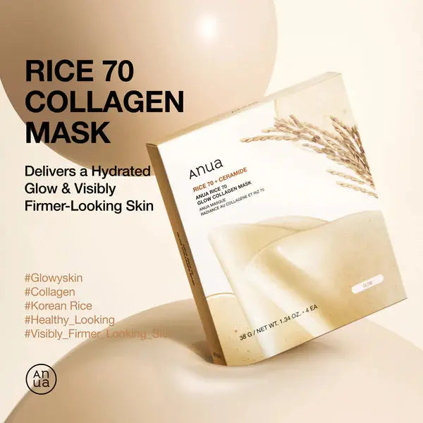 Anua Rice 70 Glow Collagen Mask