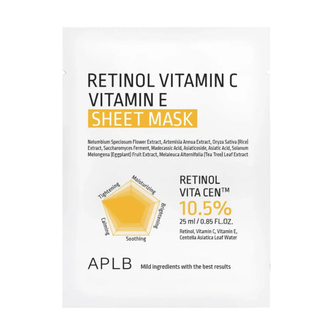 APLB Retinol Vitamin C Vitamin E Sheet Mask