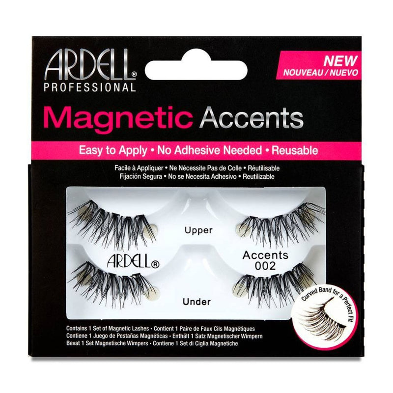 Ardell Magnetic Accents 002, magnetische nepwimpers met vol volume en kriskras gevederde haartjes.