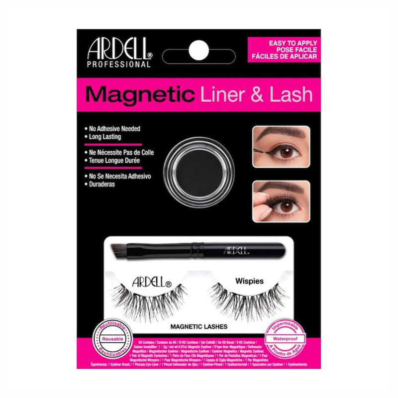 Ardell Magnetic Liner & Lash Wispies, set met magnetische nepwimpers en magnetische gel eyeliner.