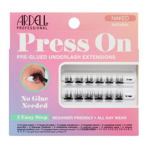 Press On Pre-glued Underlash Extensions Naked Natural Mini Set