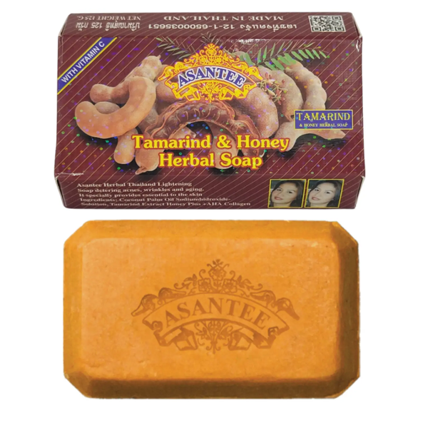 Savon Asantée Tamarin Miel - Ultra éclaircissant, Anti-imperfections, Neuf