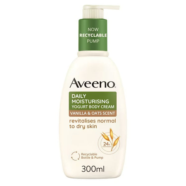 Aveeno Daily Moisturiser Yogurt Body Cream Vanilla And Oat 300 ml. 1