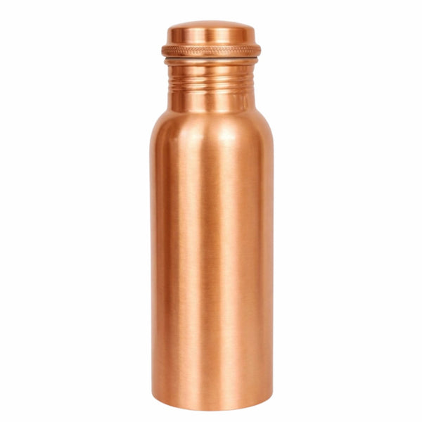 Ayurveda Specialist Pure Copper Water Bottle Smooth Plain Matte, handgemaakte koperen waterfles