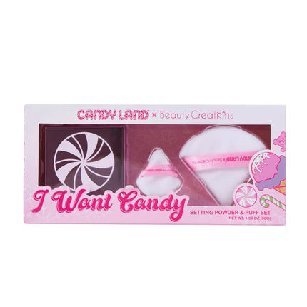 Beauty Creations Loose Powder & Puff Set I Want Candy