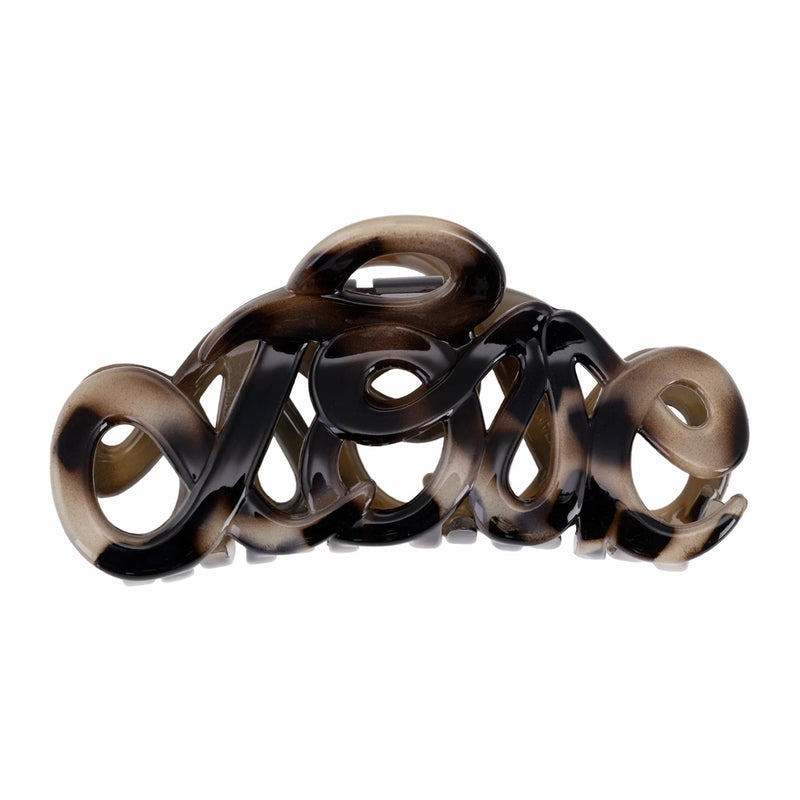 Bon Dep Love Claw Clip Horn Light 8 Cm, haarclip met hoorn-look