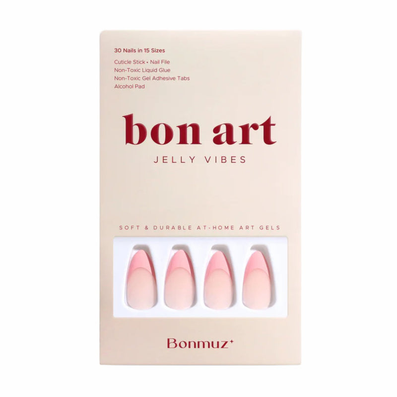 Bonmuz Press-On Nails Barely Pink French