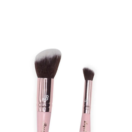 Boozyshop Soft Pink and Gold Contour and Blush Duo Brush
