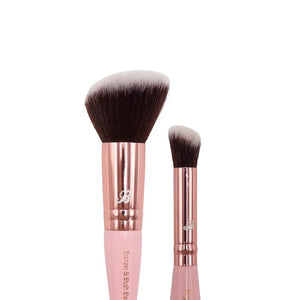 Soft Pink & Gold Bronzer & Blush Blending Brush