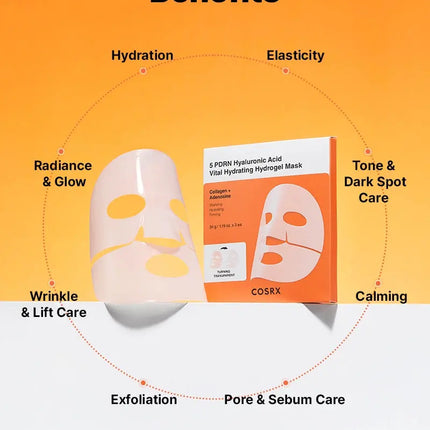 COSRX 5 PDRN Hyaluronic Acid Vital Hydrating Hydrogel Mask